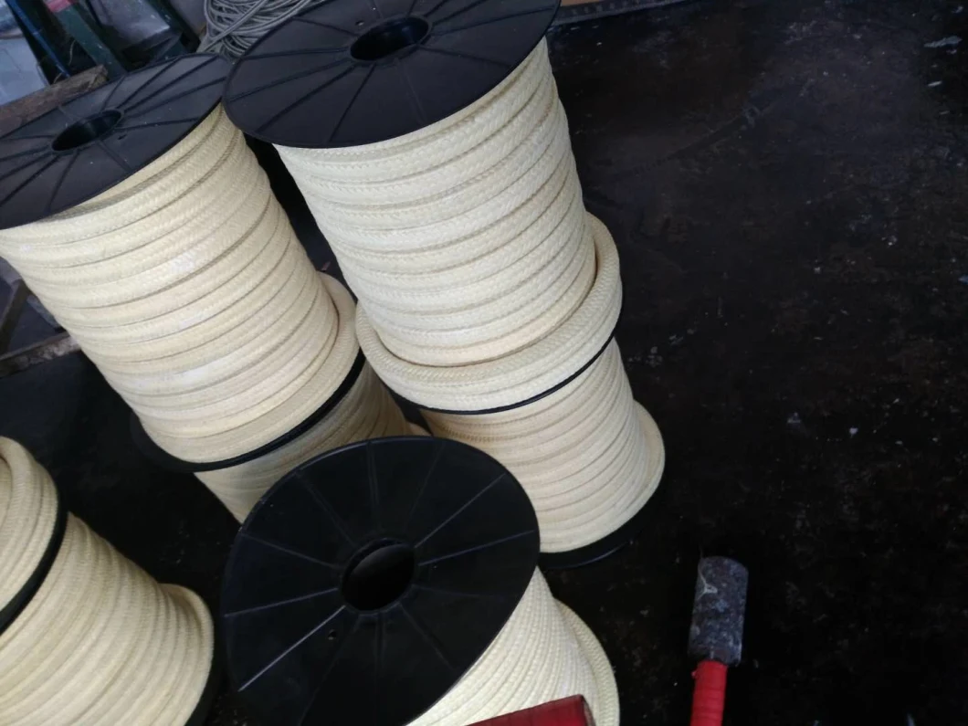 Pure Kevlar Aramid Fiber Yellow Braided Gland Packing